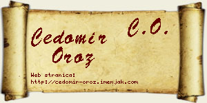 Čedomir Oroz vizit kartica